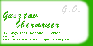 gusztav obernauer business card